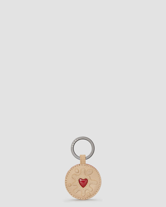 Jammy Dodger Leather Keyring