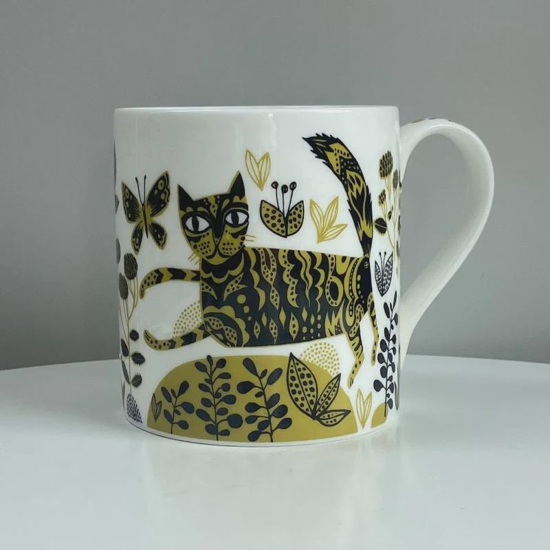 Lush Designs Fancy Handle Kitty Mug