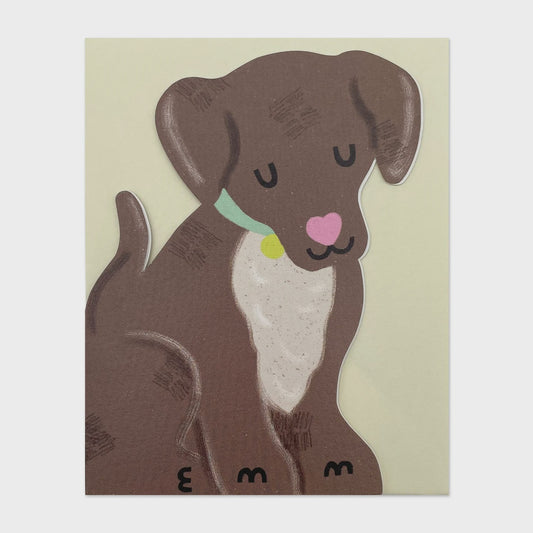 Chocolate Brown Puppy Mini Card - Podarok