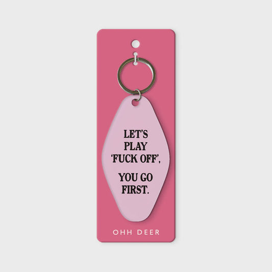 Let's Play Fuck Off Keyring