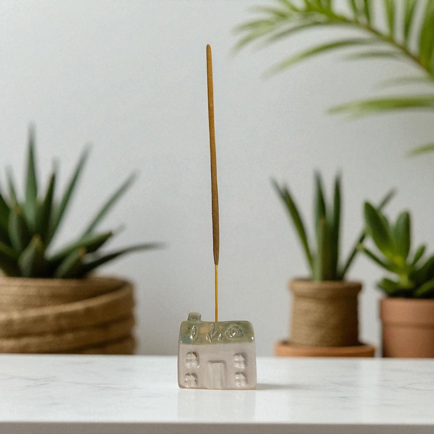 Handmade Ceramic Incense Holder House