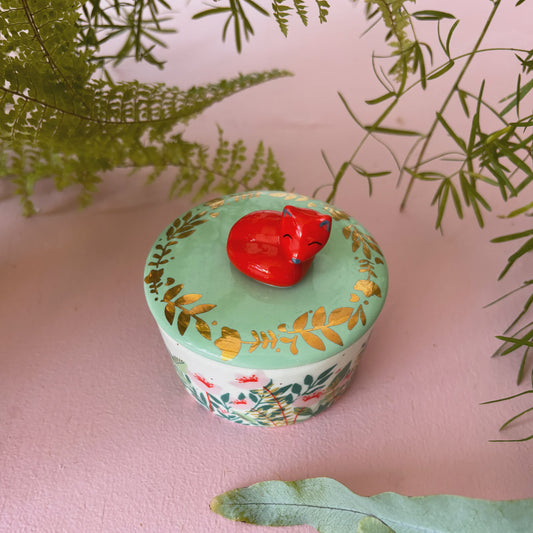 Secret Garden Fox Trinket Pot
