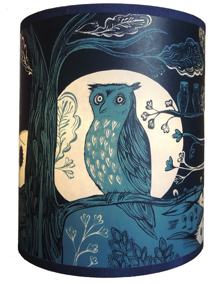 Lush Designs Blue Midnight Owl Small Shade