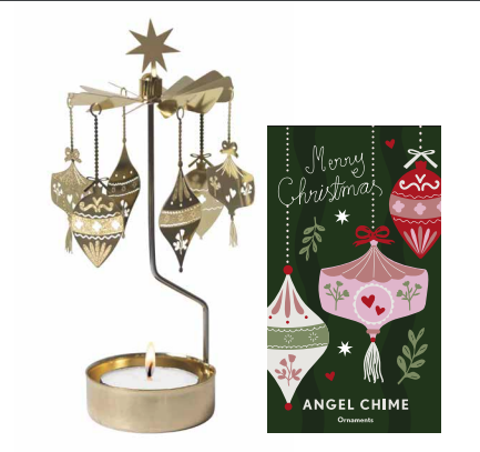 Christmas Ornaments Gold Rotary Candle Holder