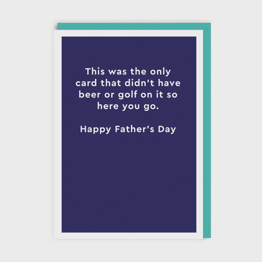 No Beer or Golf Father's Day Card - Podarok