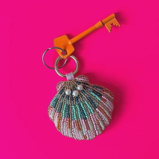Tide Sea Shell Beaded Keyring