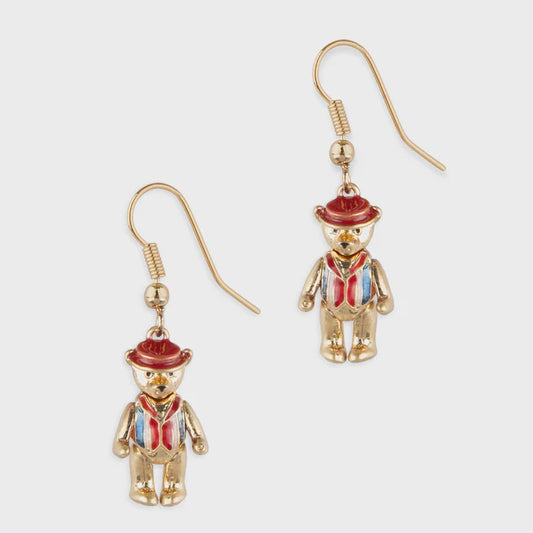 Bill Skinner Teddy Bear Drop Earrings