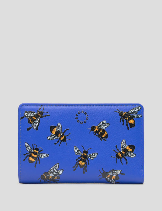 Yoshi Sweet Bees Zip Around Leather Purse