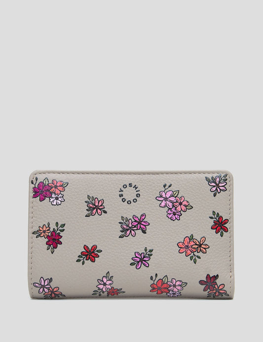 Yoshi Ditsy Floral Zip Around Leather Purse