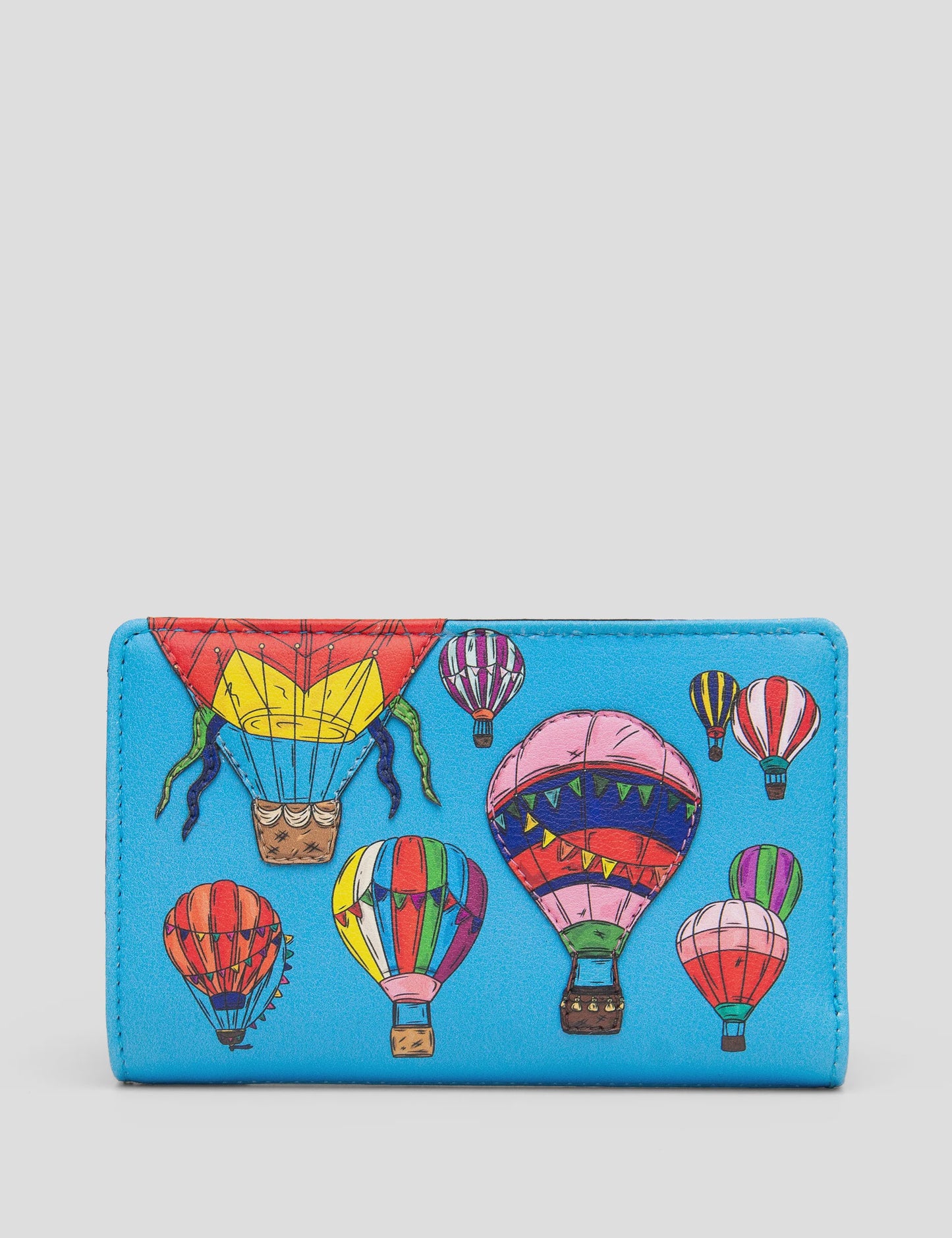 Yoshi Balloon Festival Flap Over Zip Around Leather Purse