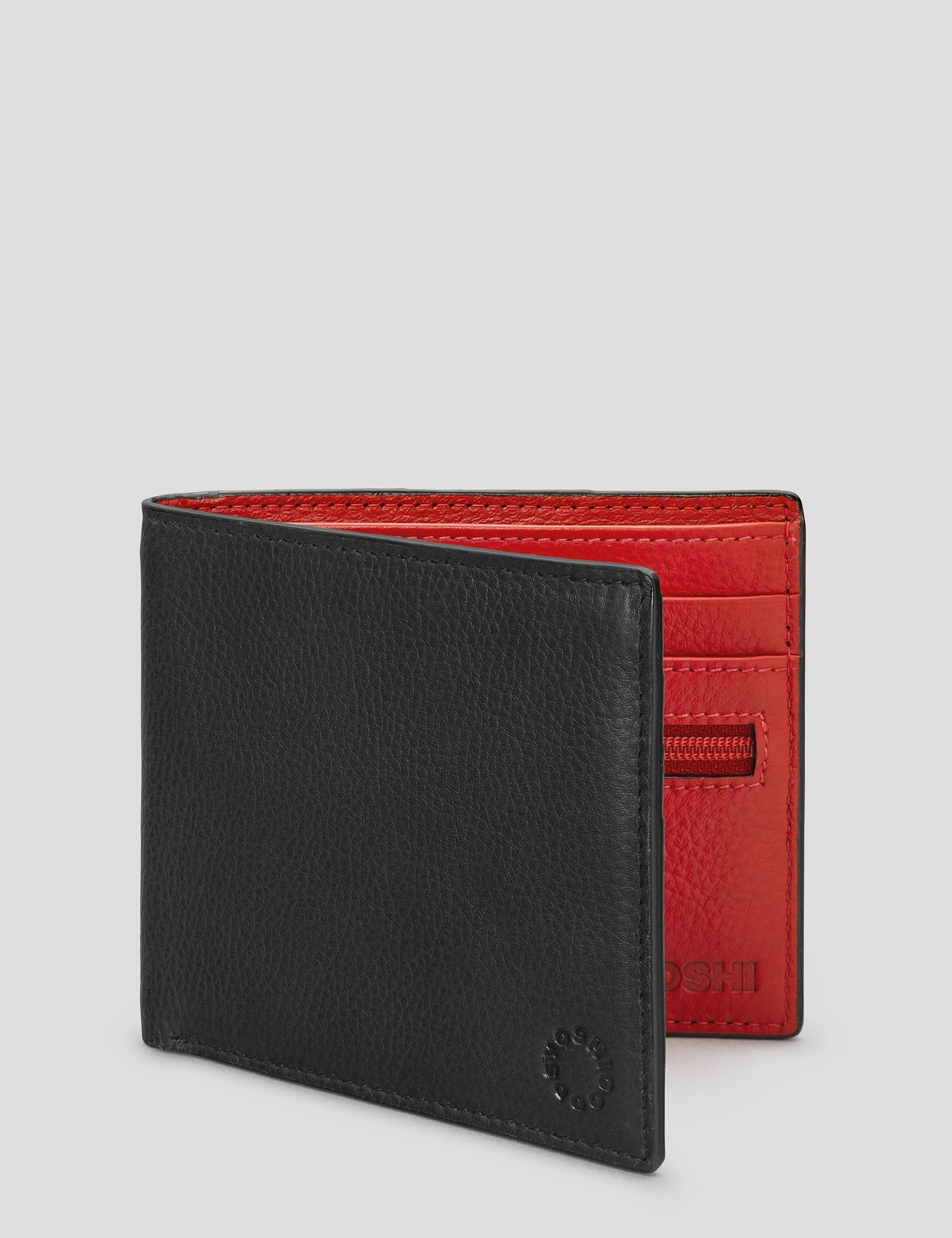 Yoshi Leather Contrast Immer Wallet Black/Red