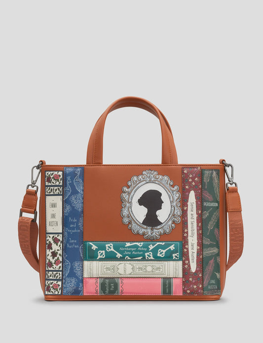 Jane Austen Tan Book Club Multiway Grab Bag