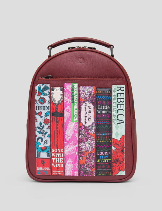 Yoshi Cherry Red Leather Bookworm Backpack