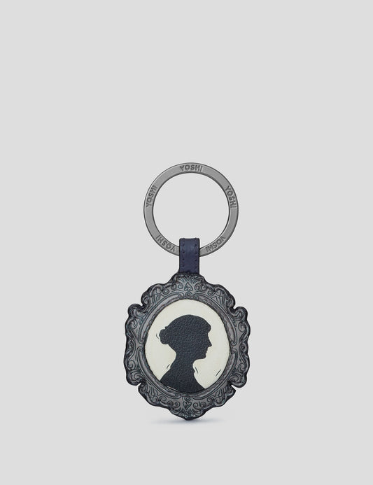 Jane Austen Silhouette Leather Keyring