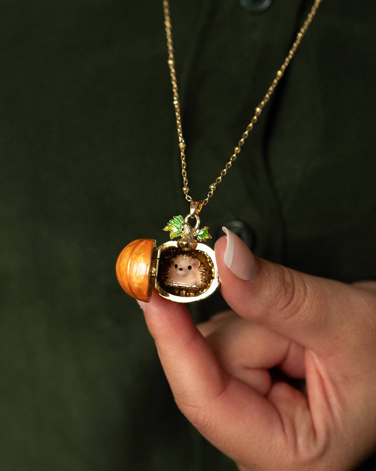 Bill Skinner Hedgehog & Pumpkin Locket