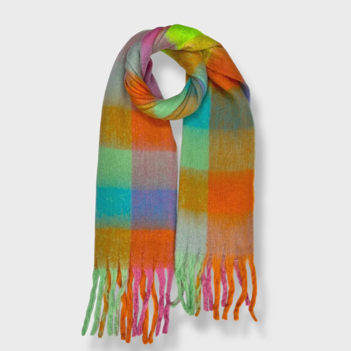 Piñata Soft Checked Blanket Scarf