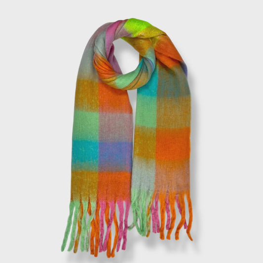 Piñata Soft Checked Blanket Scarf