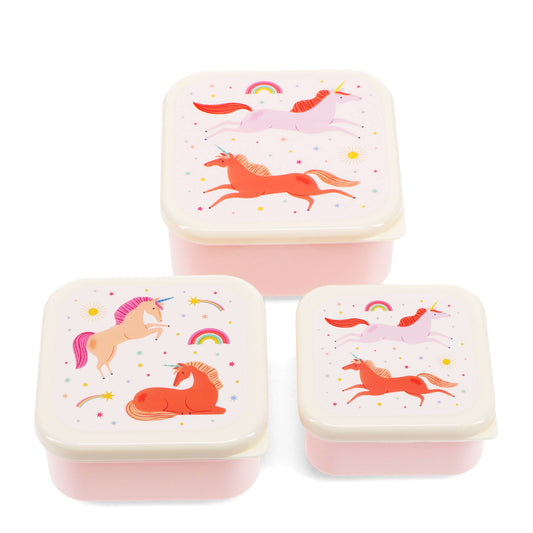 Set of 3 Unicorn Snack Boxes