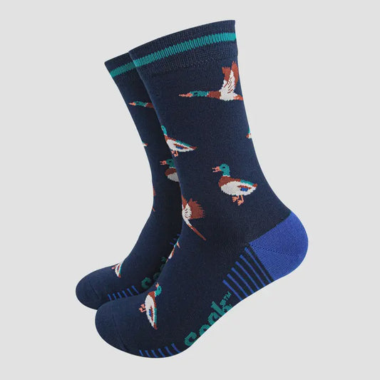 Men's Navy Blue Mallard Duck Socks