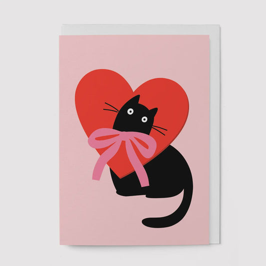 Love Cat Bow Card