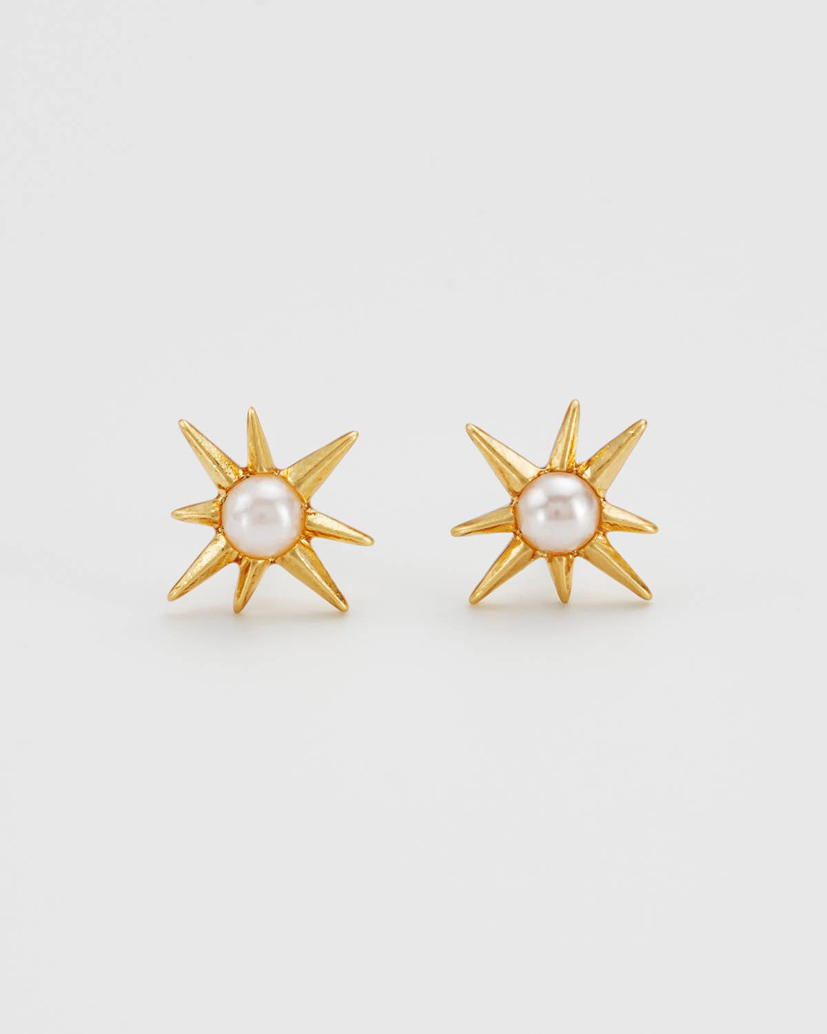 Star Pearl Stud Earrings