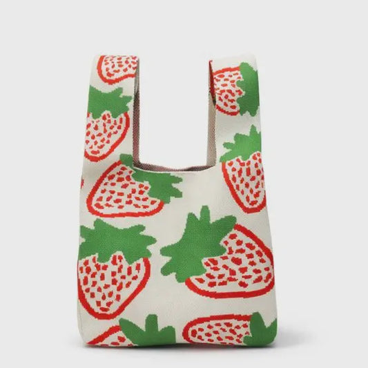 Berry Sweet Knit Tote Bag Medium