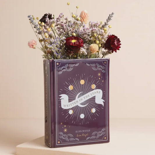 Ceramic Navy Celestial Book Vase - Podarok