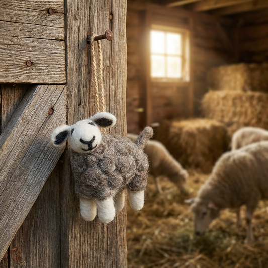 Hand Felted Herdwick Sheep Hanging Decoration