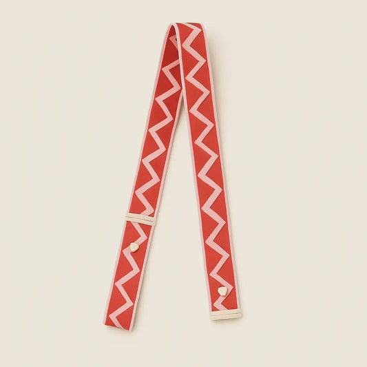 Pink and Red ZigZag Adjustable Strap