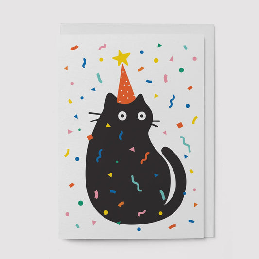 Party Cat Confetti Card