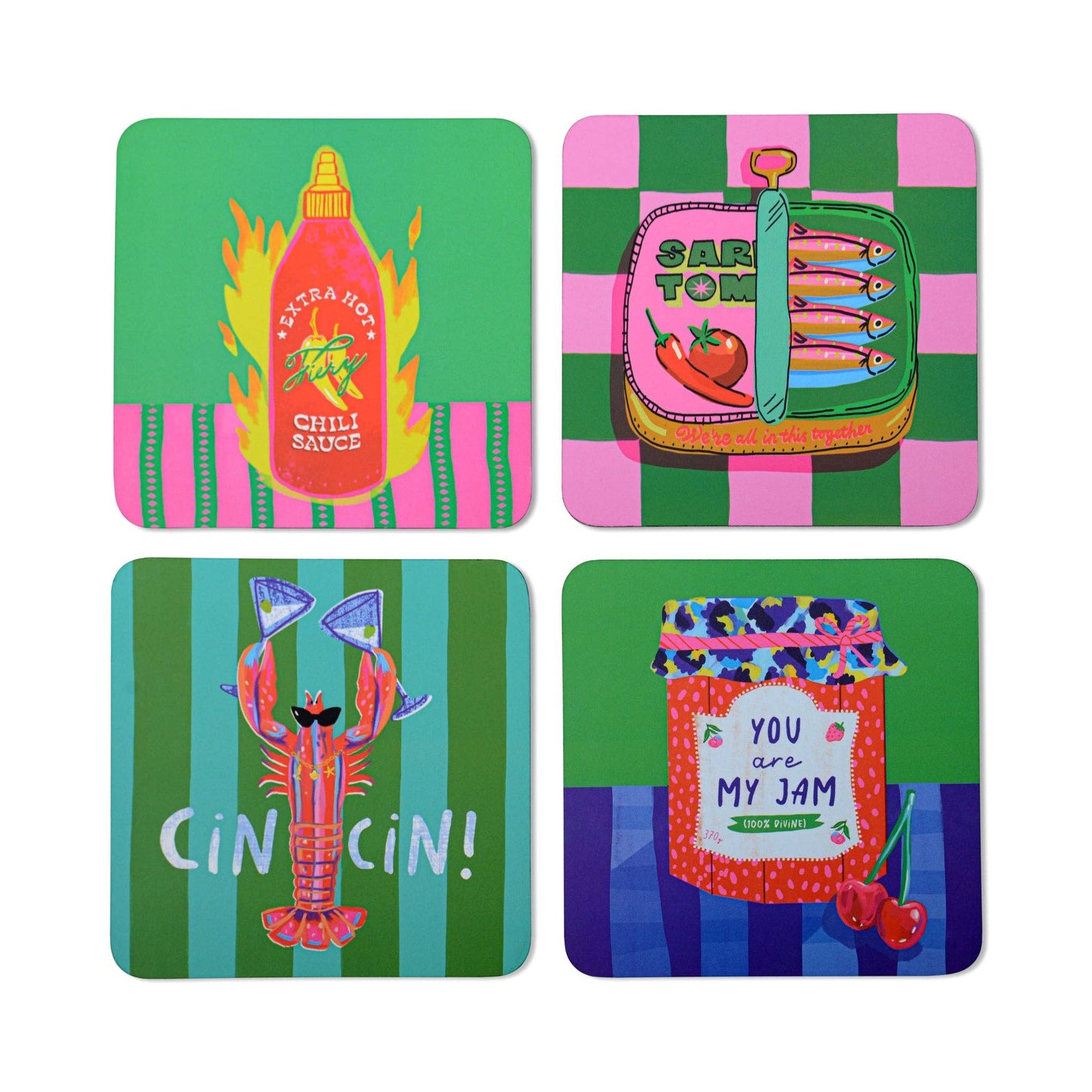 Hijinx Coasters Set of 4 The Foodie
