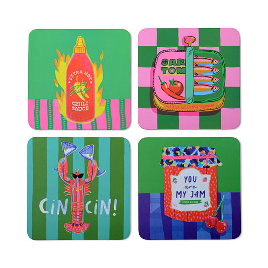 Hijinx Coasters Set of 4 The Foodie