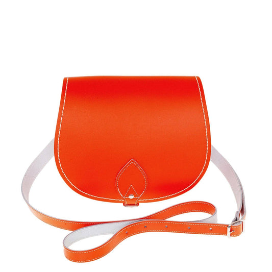 Handmade Leather Saddle Bag Orange