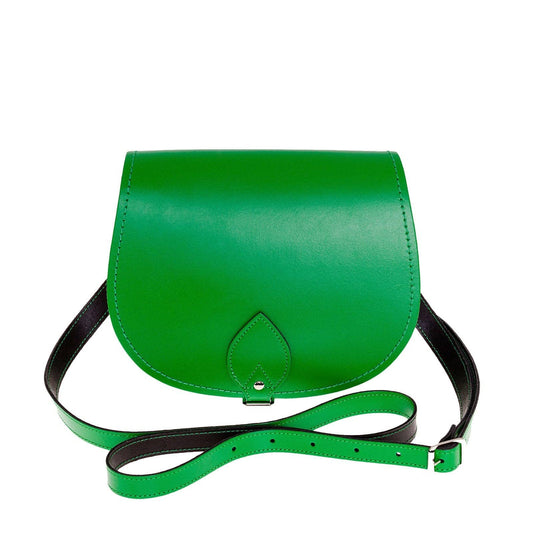 Handmade Leather Saddle Bag Green