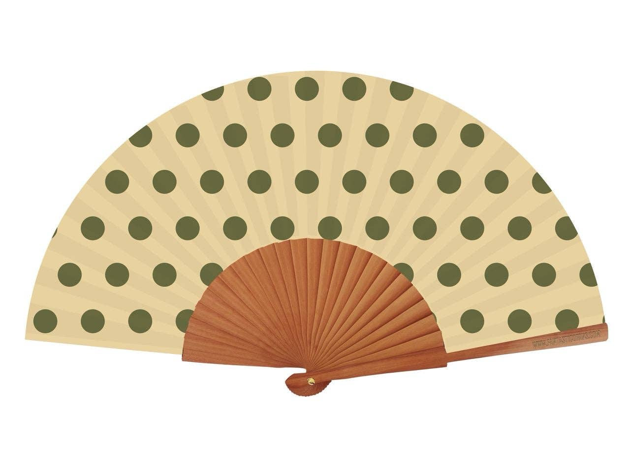 Dotty Butter Yellow 23cm fan