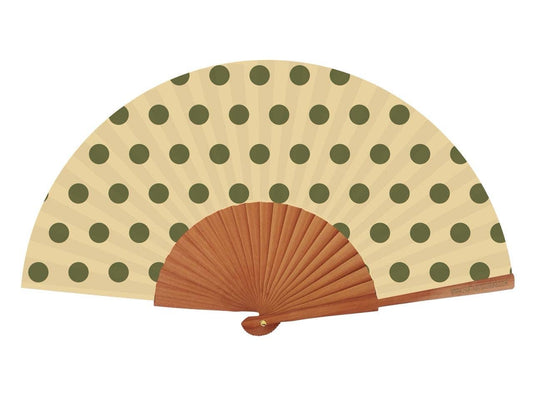 Dotty Butter Yellow 23cm fan