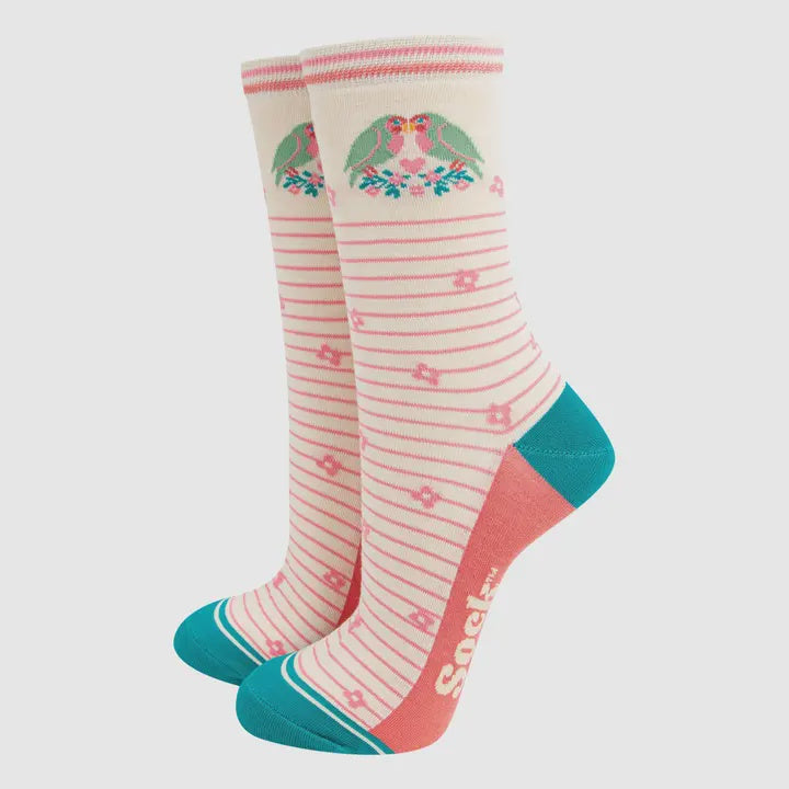 Lovebird Stripe Socks - Podarok