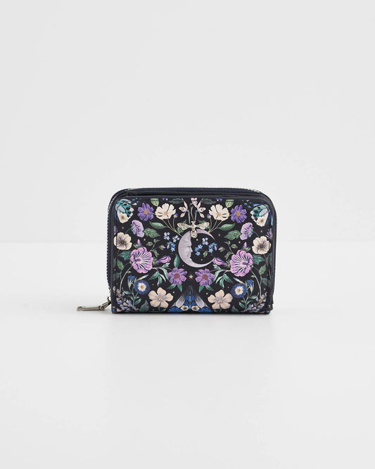 Selene Print Small Purse in Navy