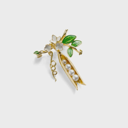 Peapod Brooch