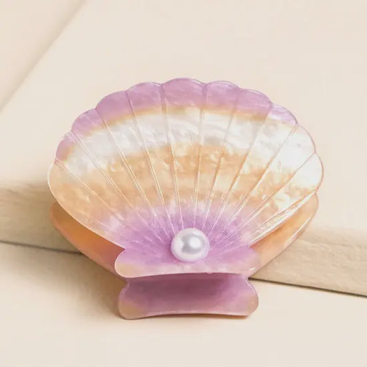 Large Lilac Shell Hair Clip