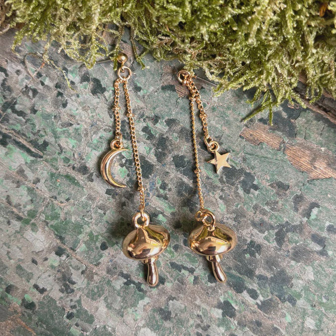 House of Disaster Forage Gold Drop Earrings - Podarok