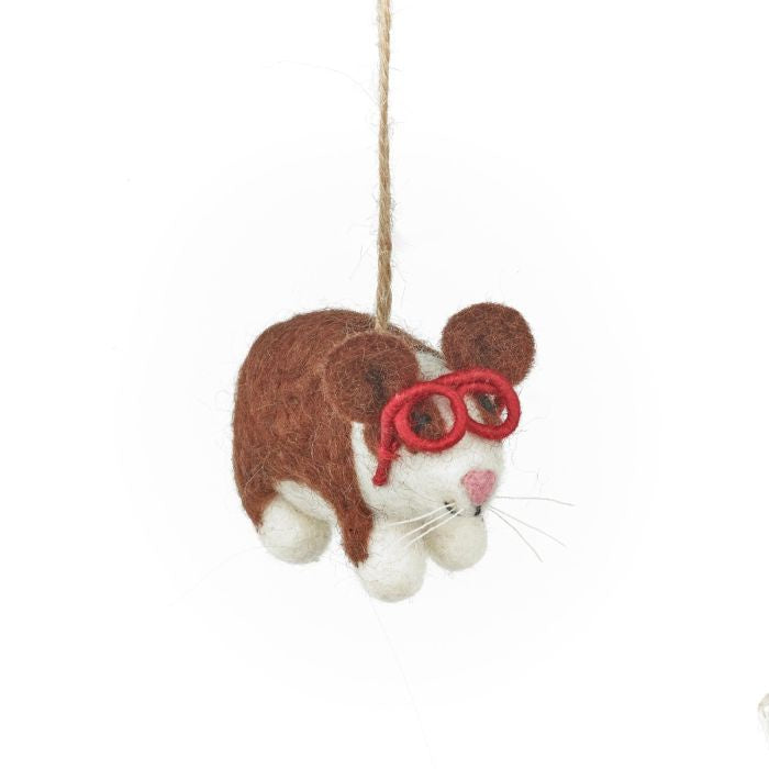 Hand Felted Guinea Pig Hanging Decoration