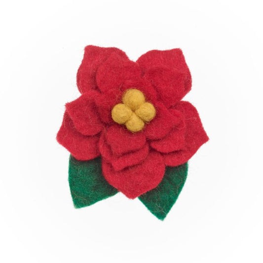 Felt So Good Poinsettia Brooch