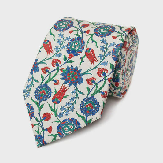 Fox and Chave Iznik Flowers Silk Tie