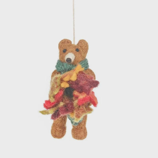 Felt So Good Autumn Podarok Bear Hanging Decoration