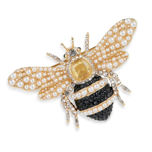 Bill Skinner Bejewelled Bee Pearl Brooch