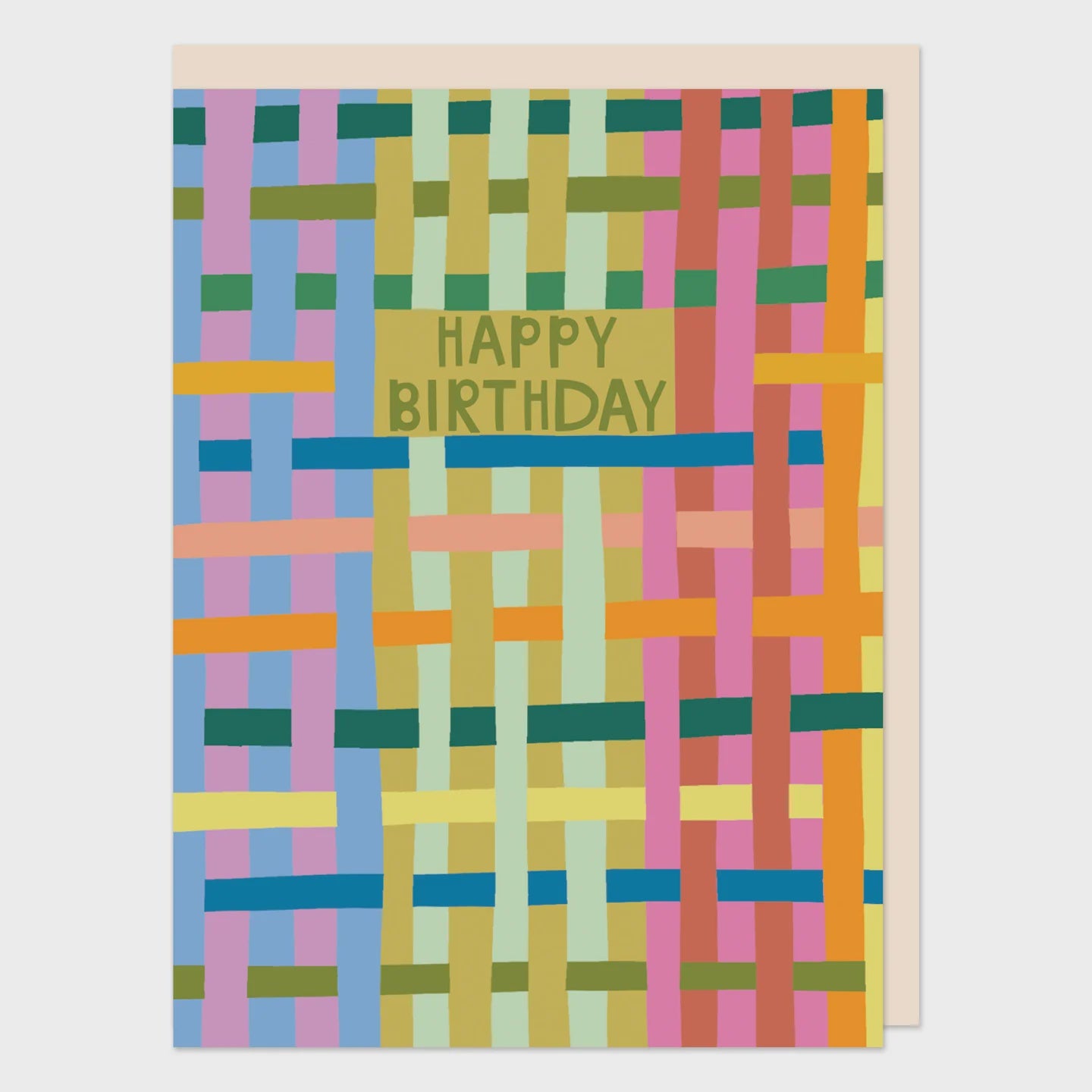 Woven Happy Birthday Mini Card