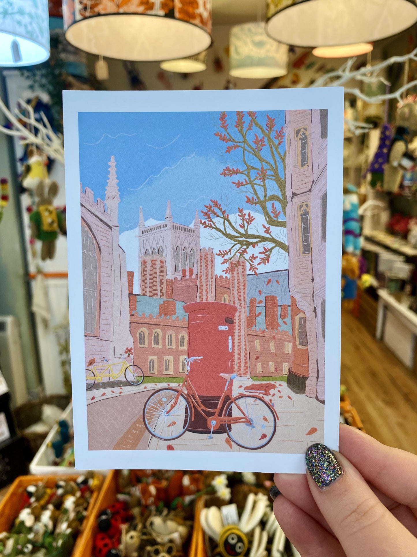 Cambridge Purple Postcard - St Johns - Podarok