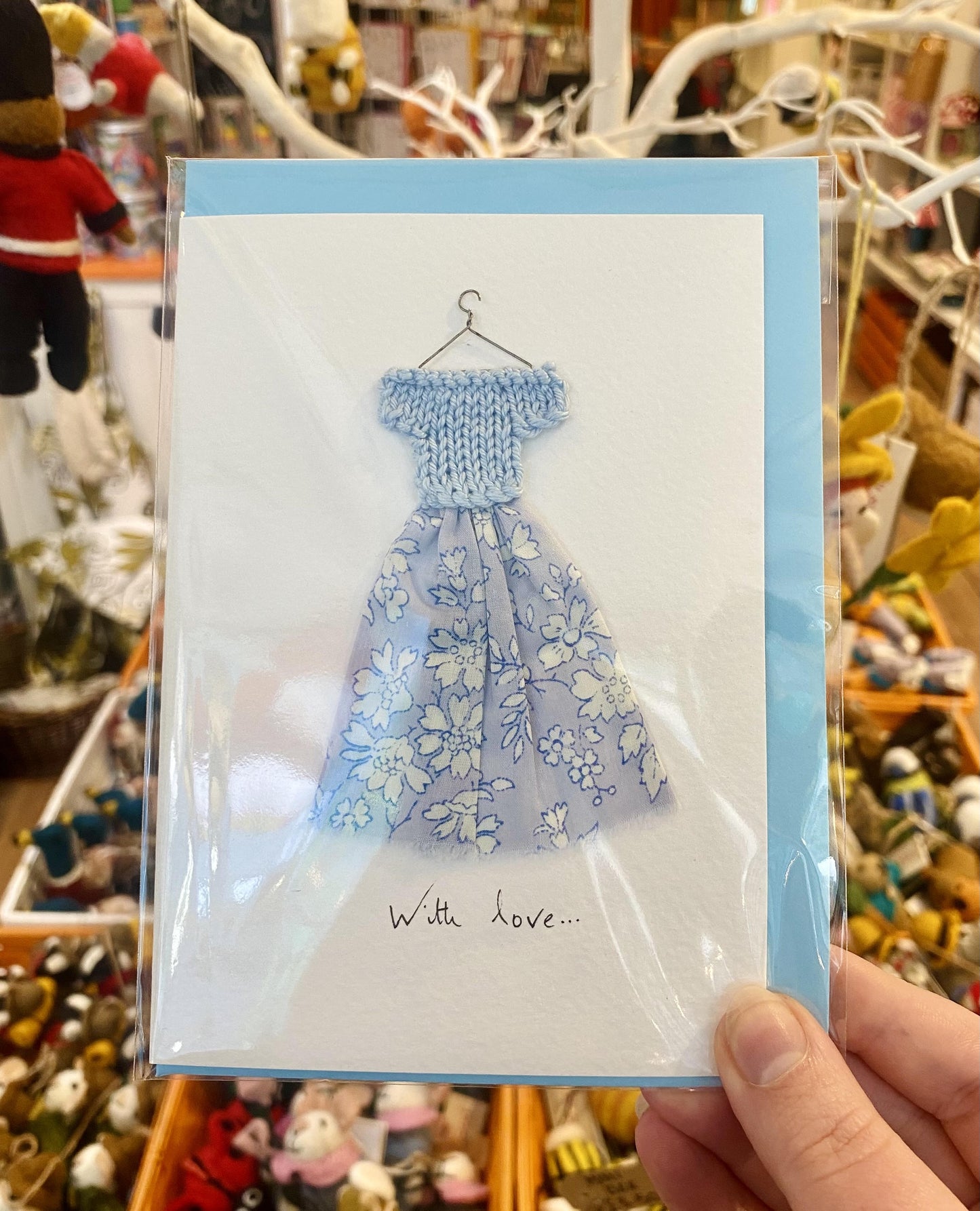Liz Lynch With Love Blue Dress Card