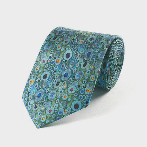 Fox and Chave Klimt Turquoise Silk Tie